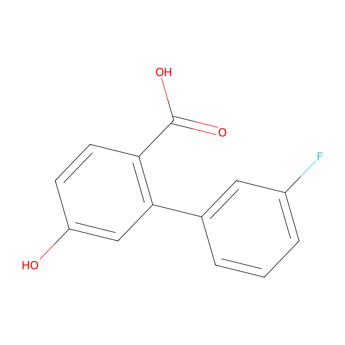 2-(3-Fluorophenyl)-4-hydroxybenzoic acid molecular structure, CAS 2059936-56-8