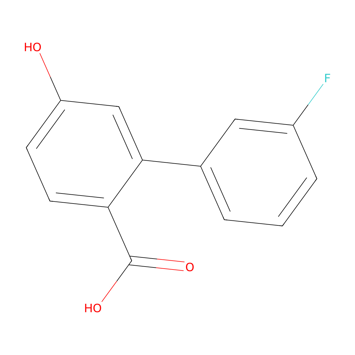 2-(3-Fluorophenyl)-4-hydroxybenzoic acid molecular structure, CAS 2059936-56-8