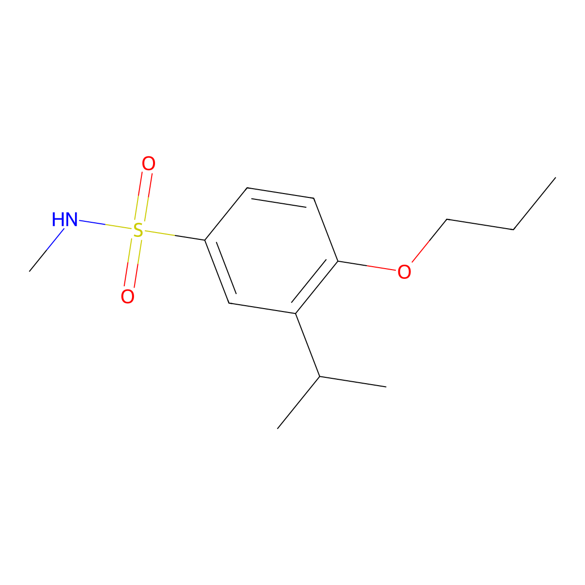 N-Methyl-3-(propan-2-yl)-4-propoxybenzene-1-sulfonamide molecular structure, CAS 2059936-59-1