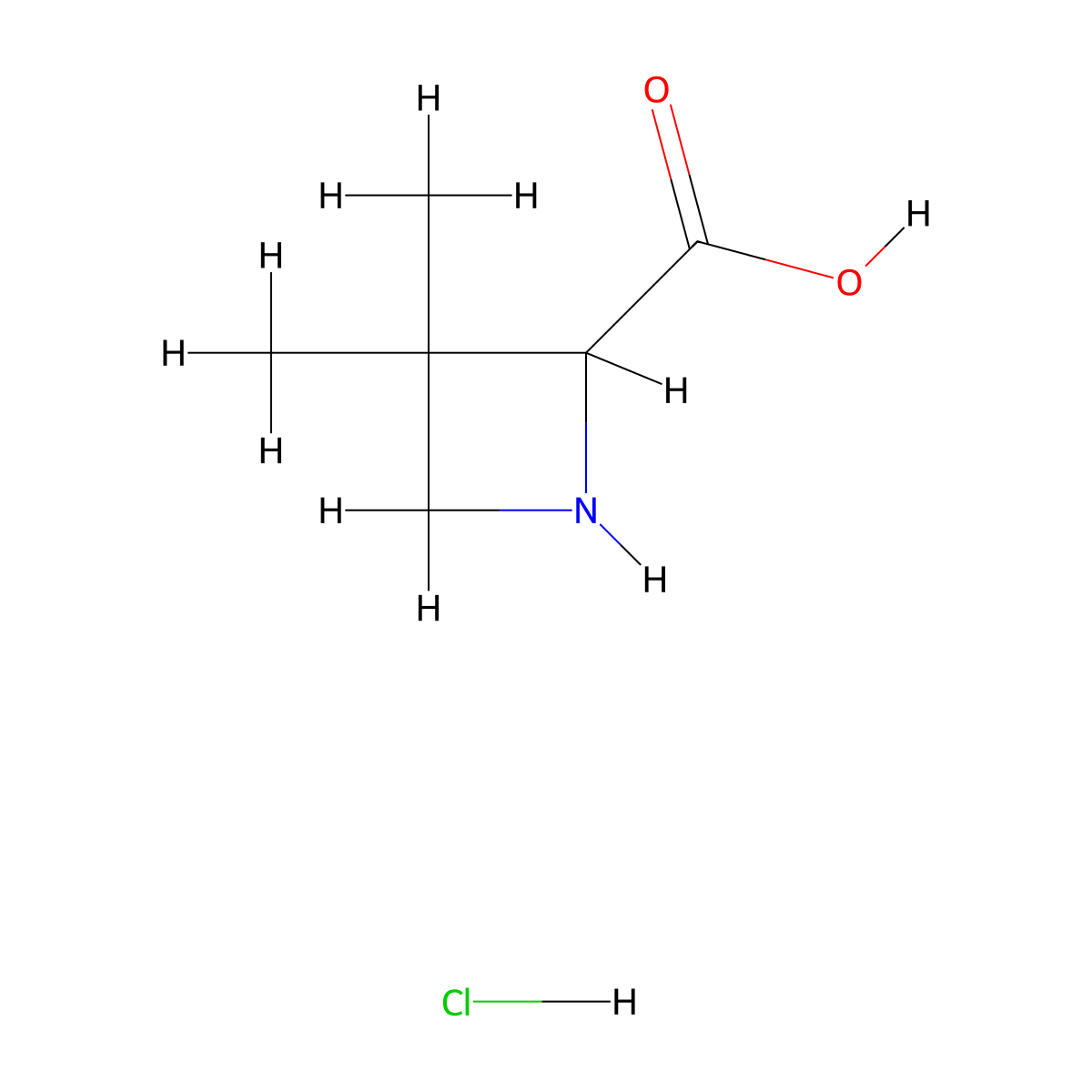 3,3-Dimethylazetidine-2-carboxylic acid hydrochloride molecular structure, CAS 2059936-62-6