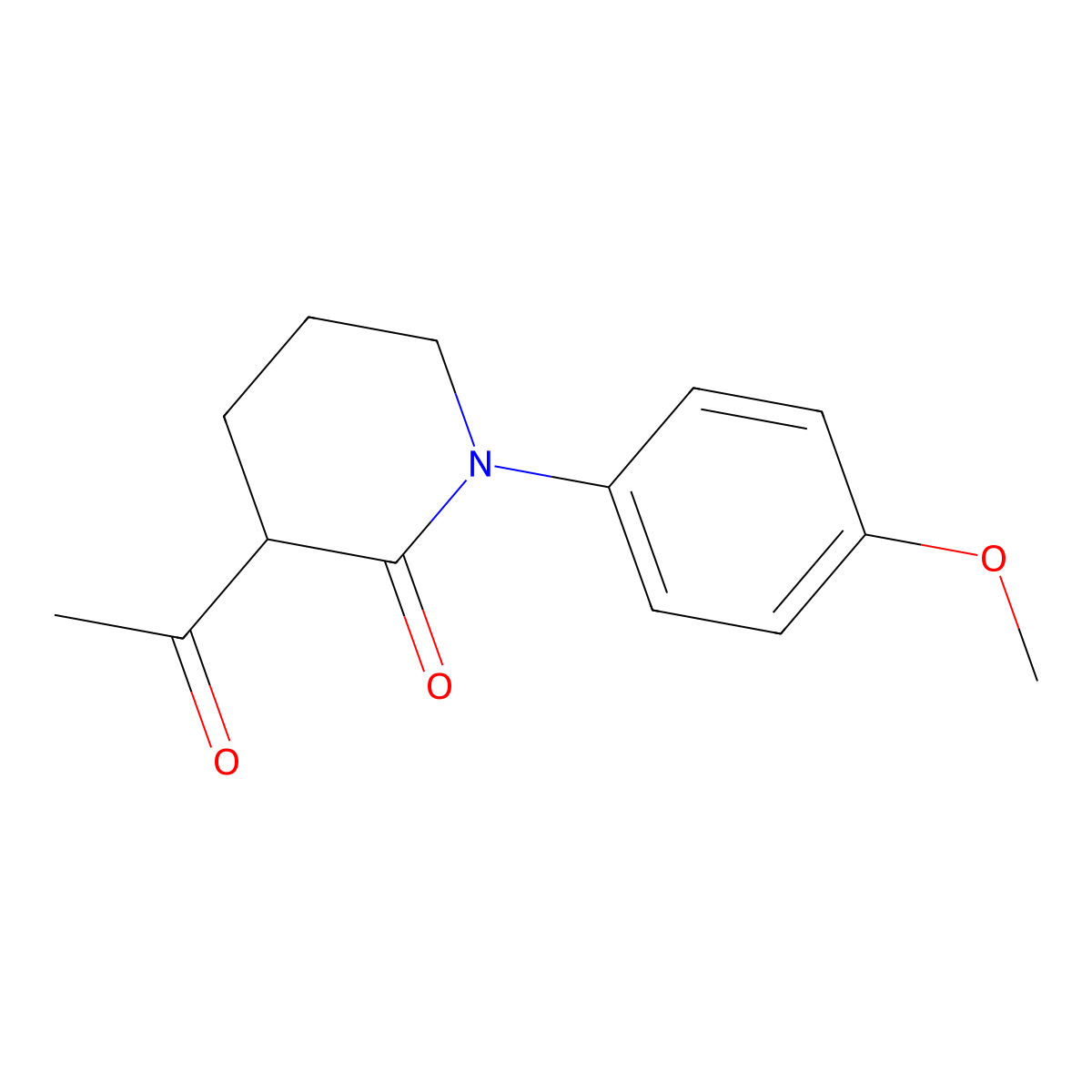 3-Acetyl-1-(4-methoxyphenyl)piperidin-2-one molecular structure, CAS 2059936-93-3