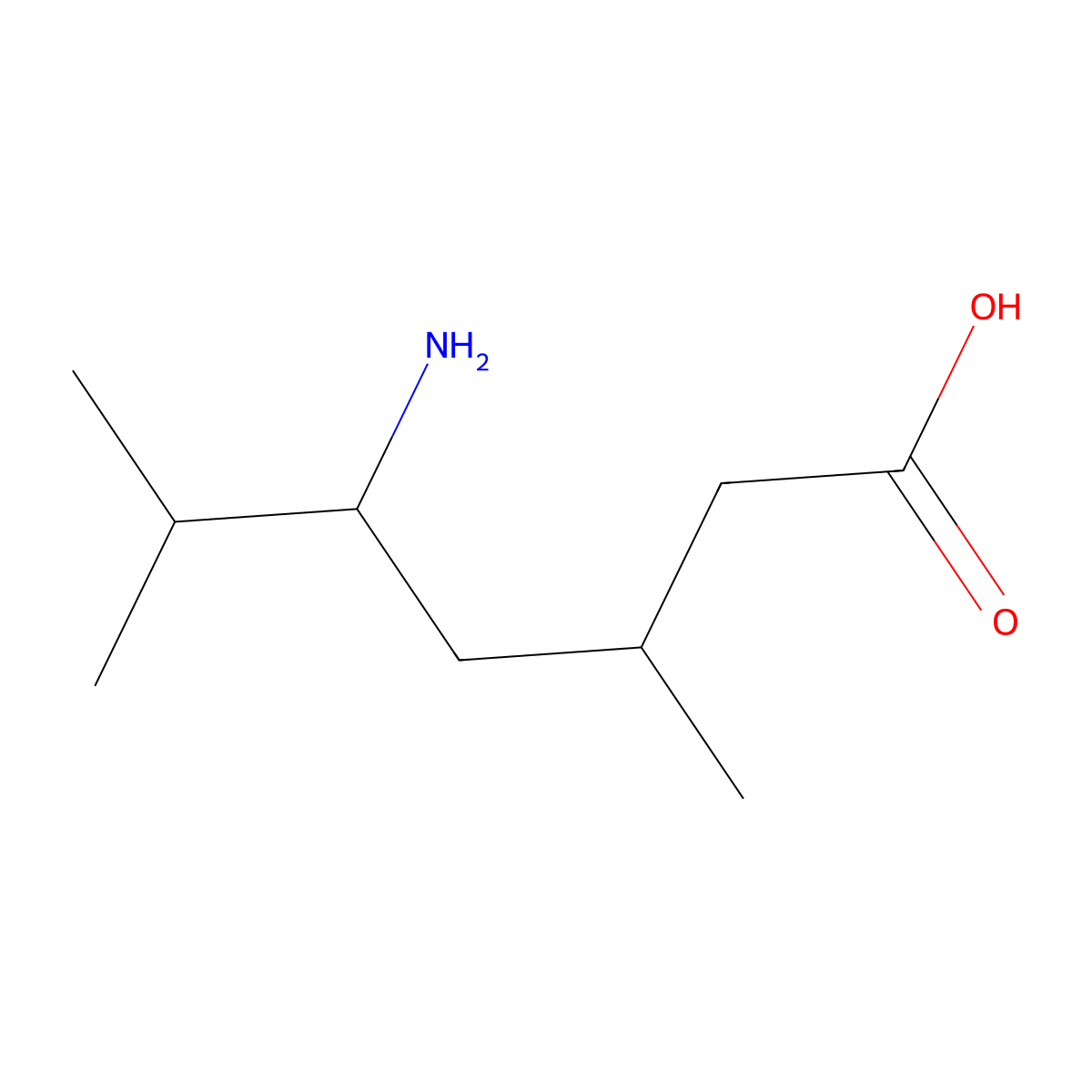 5-Amino-3,6-dimethylheptanoic acid molecular structure, CAS 2059936-99-9
