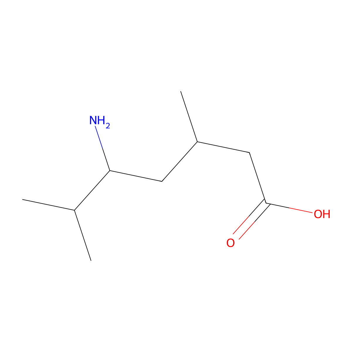 5-Amino-3,6-dimethylheptanoic acid molecular structure, CAS 2059936-99-9