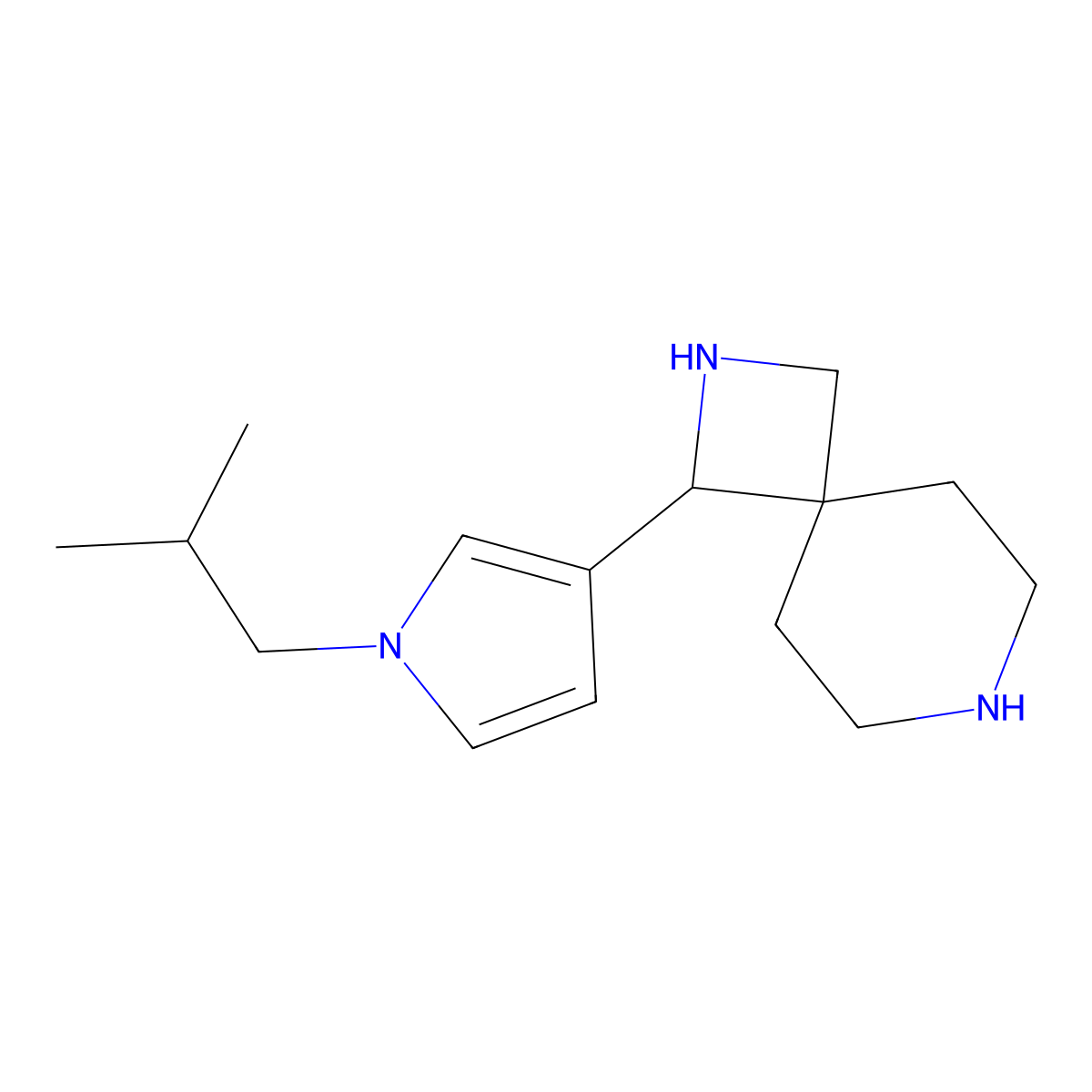 1-[1-(2-Methylpropyl)-1H-pyrrol-3-yl]-2,7-diazaspiro[3.5]nonane molecular structure, CAS 2059937-01-6