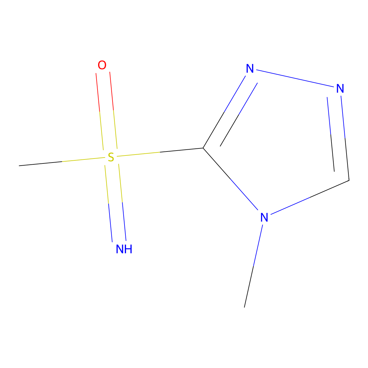 Imino(methyl)(4-methyl-4H-1,2,4-triazol-3-yl)-lambda6-sulfanone molecular structure, CAS 2059937-07-2