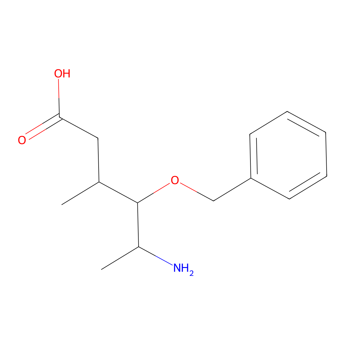 5-Amino-4-(benzyloxy)-3-methylhexanoic acid molecular structure, CAS 2059937-08-3