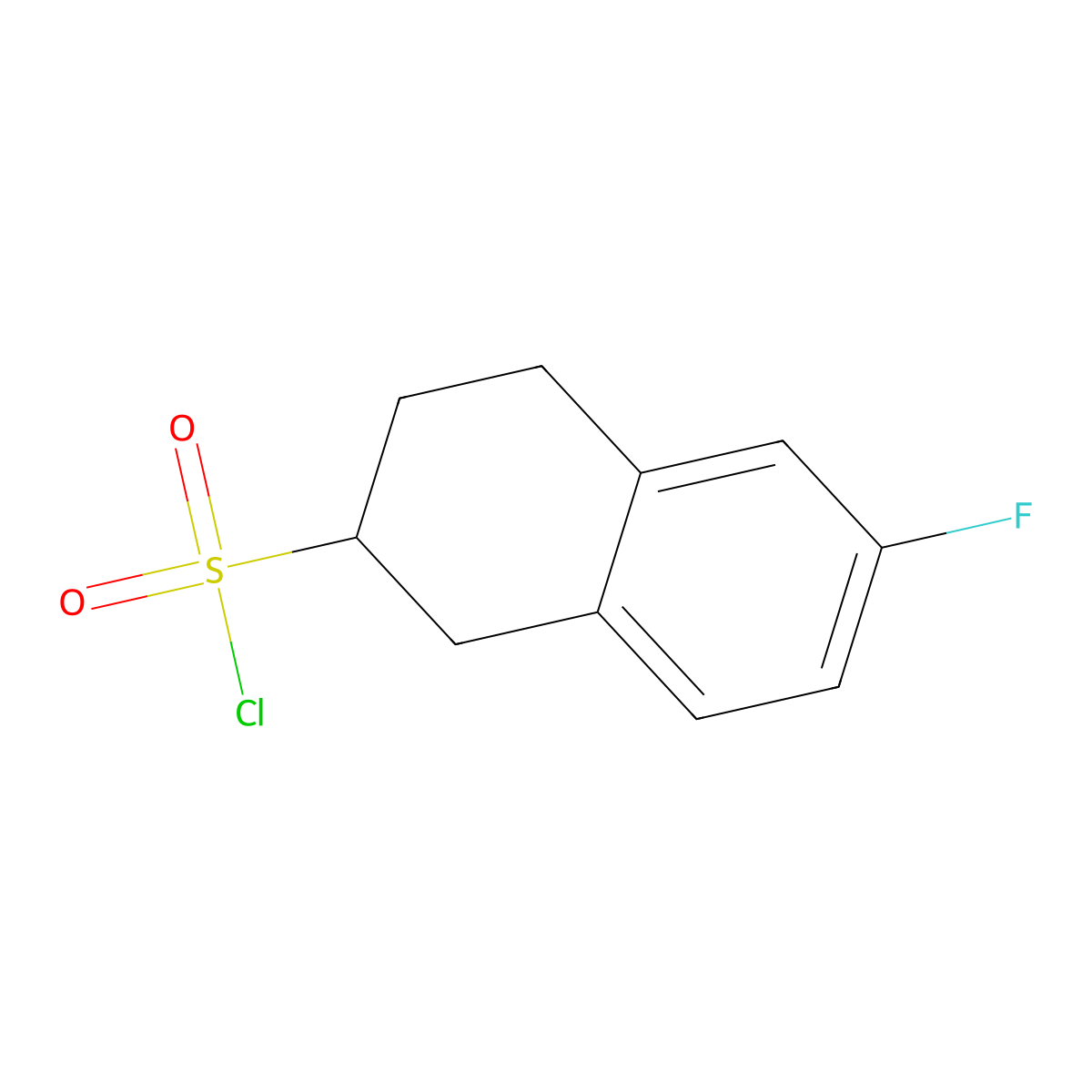 6-Fluoro-1,2,3,4-tetrahydronaphthalene-2-sulfonyl chloride molecular structure, CAS 2059937-11-8