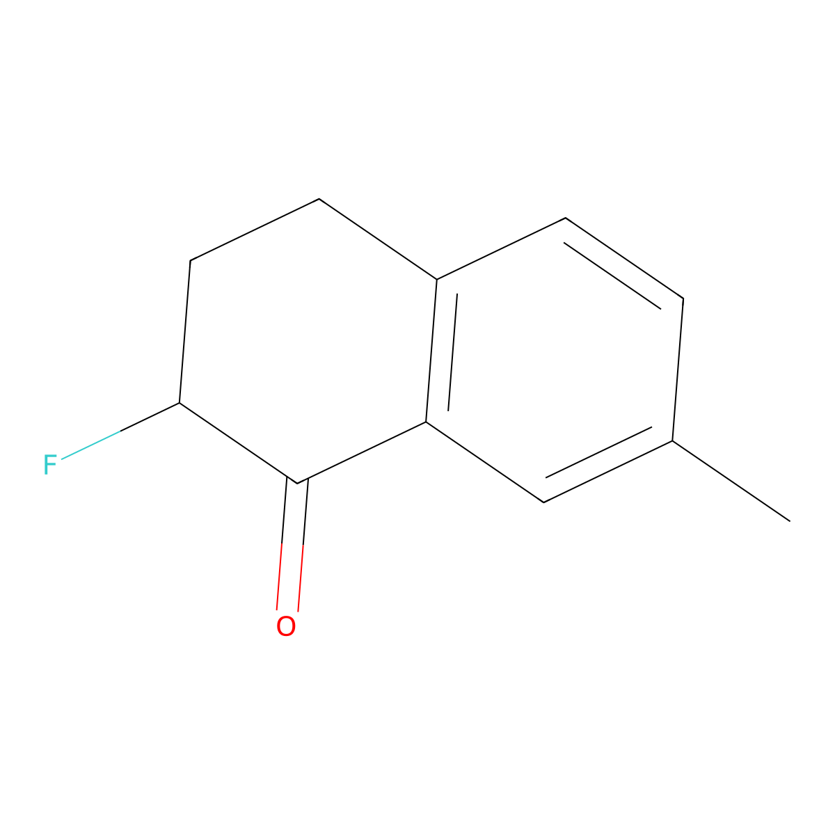 2-Fluoro-7-methyl-1,2,3,4-tetrahydronaphthalen-1-one molecular structure, CAS 2059937-19-6