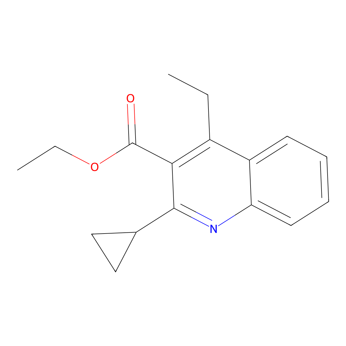 Ethyl 2-cyclopropyl-4-ethylquinoline-3-carboxylate molecular structure, CAS 2059937-31-2
