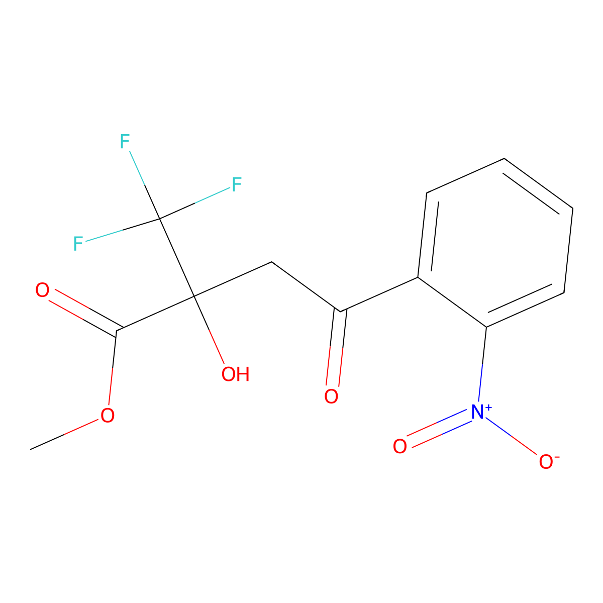 Methyl 2-hydroxy-4-(2-nitrophenyl)-4-oxo-2-(trifluoromethyl)butanoate molecular structure, CAS 2059937-35-6
