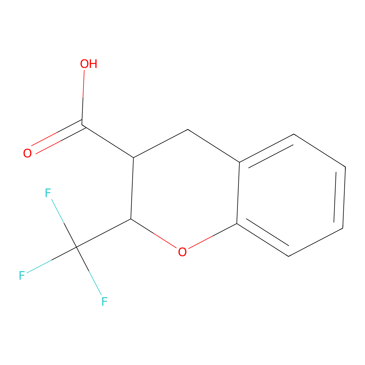 2-(Trifluoromethyl)-3,4-dihydro-2H-1-benzopyran-3-carboxylic acid molecular structure, CAS 2059937-37-8