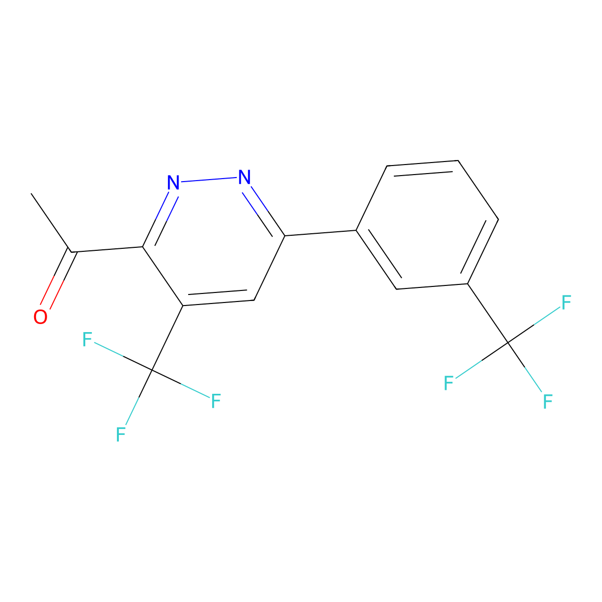 1-[4-(Trifluoromethyl)-6-[3-(trifluoromethyl)phenyl]pyridazin-3-yl]ethan-1-one molecular structure, CAS 2059937-40-3