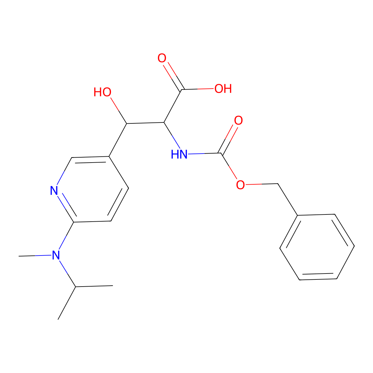 2-{[(Benzyloxy)carbonyl]amino}-3-hydroxy-3-{6-[methyl(propan-2-yl)amino]pyridin-3-yl}propanoic acid molecular structure, CAS 2059937-41-4