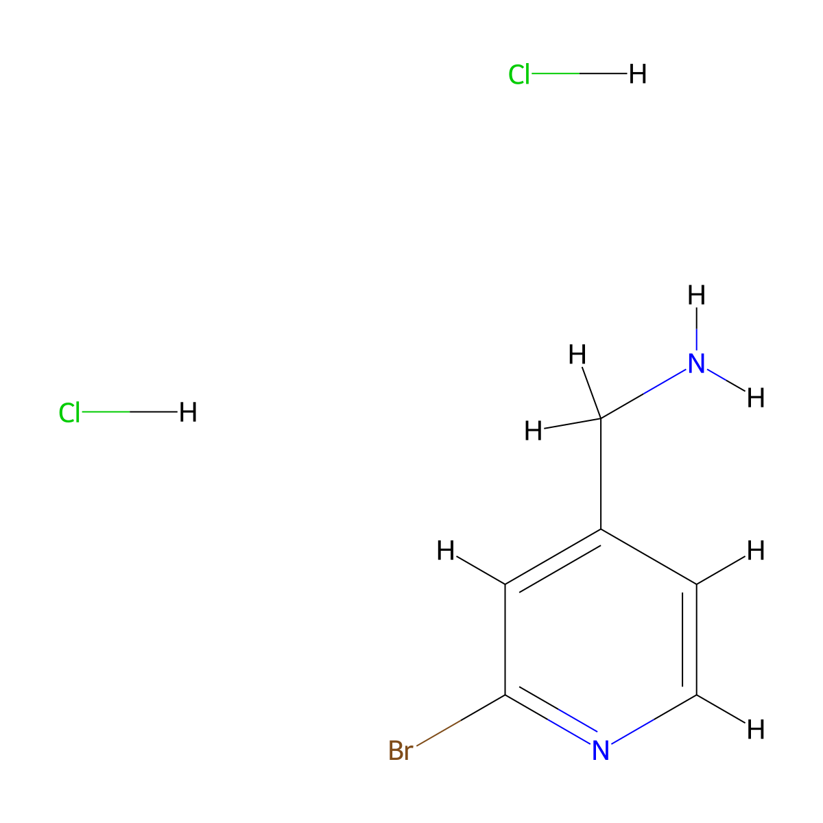 (2-Bromopyridin-4-yl)methanamine dihydrochloride molecular structure, CAS 2059937-42-5