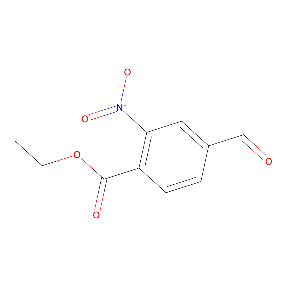 Ethyl 4-formyl-2-nitrobenzoate molecular structure, CAS 2059937-44-7