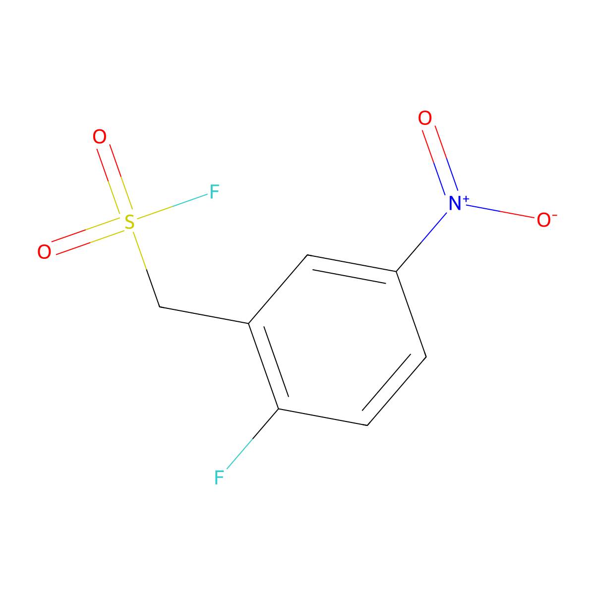 (2-Fluoro-5-nitrophenyl)methanesulfonyl fluoride molecular structure, CAS 2059937-50-5
