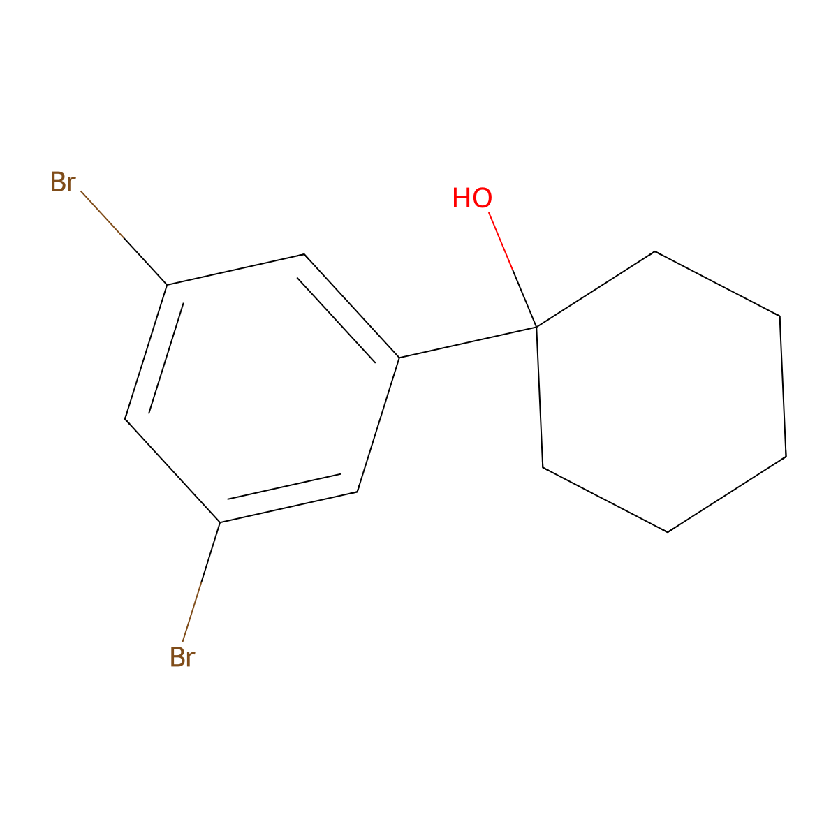 1-(3,5-Dibromophenyl)cyclohexan-1-ol molecular structure, CAS 2059937-51-6