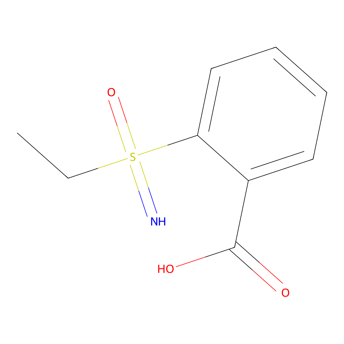 2-[Ethyl(imino)oxo-lambda6-sulfanyl]benzoic acid molecular structure, CAS 2059937-61-8
