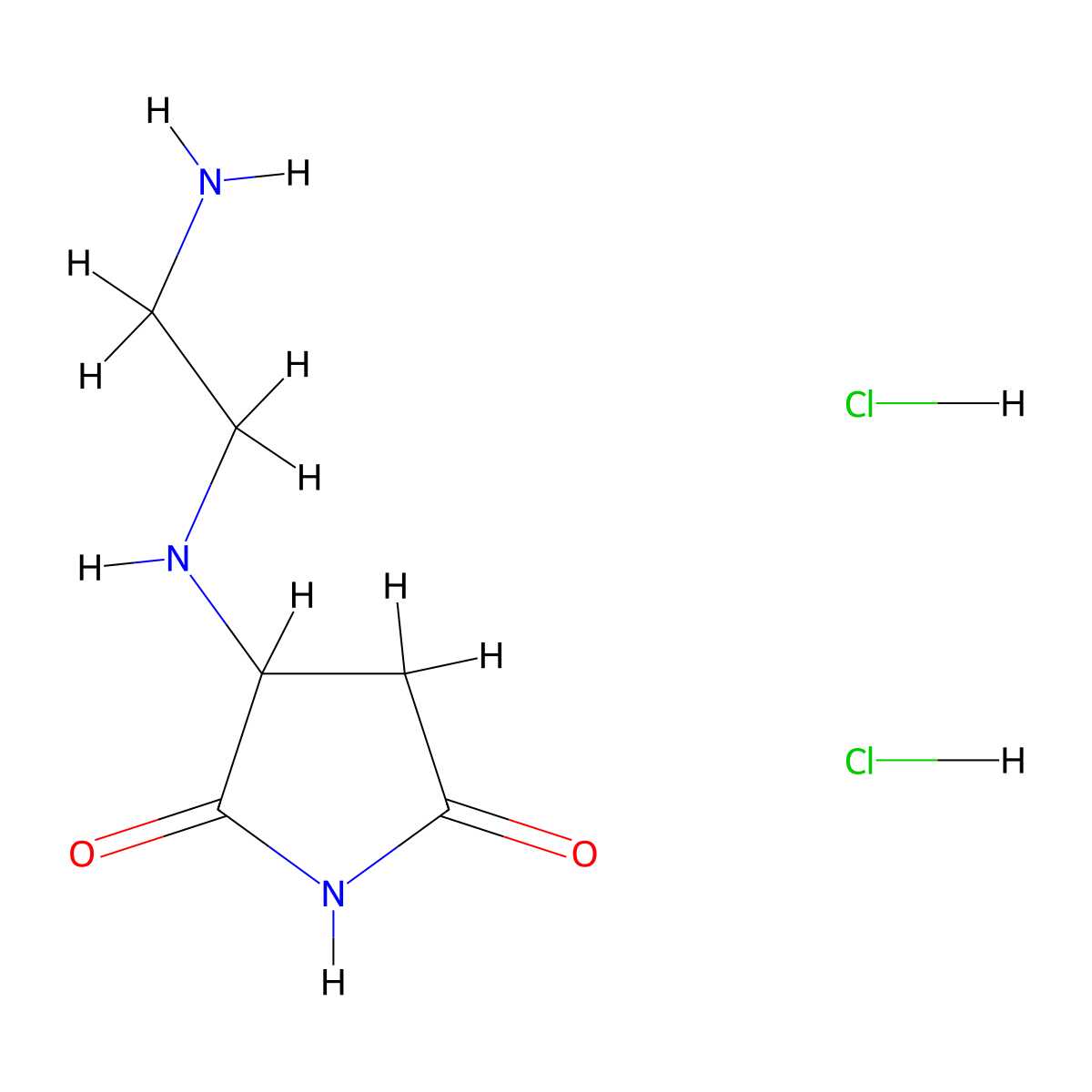 3-[(2-Aminoethyl)amino]pyrrolidine-2,5-dione dihydrochloride molecular structure, CAS 2059937-65-2
