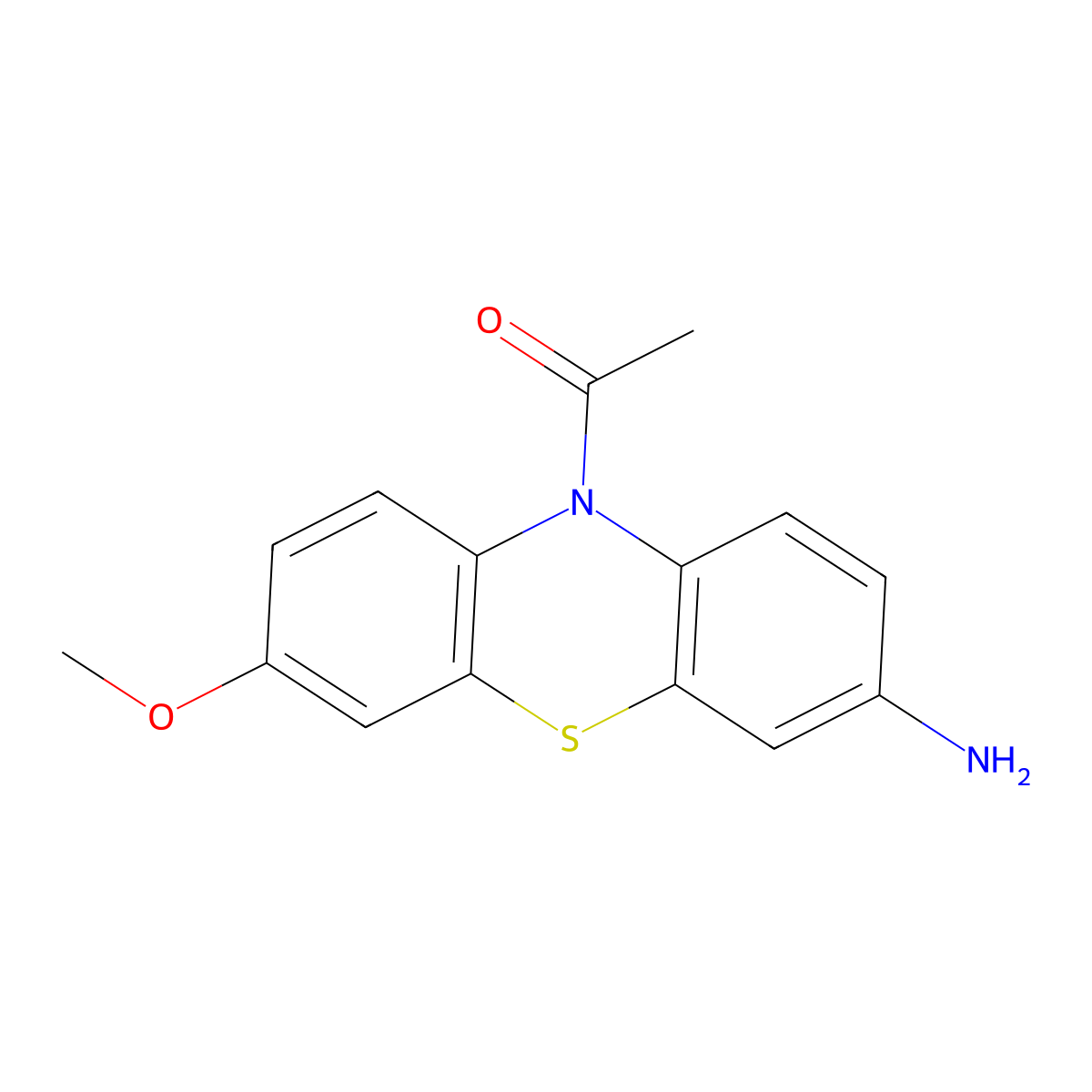 1-(3-Amino-7-methoxy-10H-phenothiazin-10-yl)ethan-1-one molecular structure, CAS 2059937-69-6