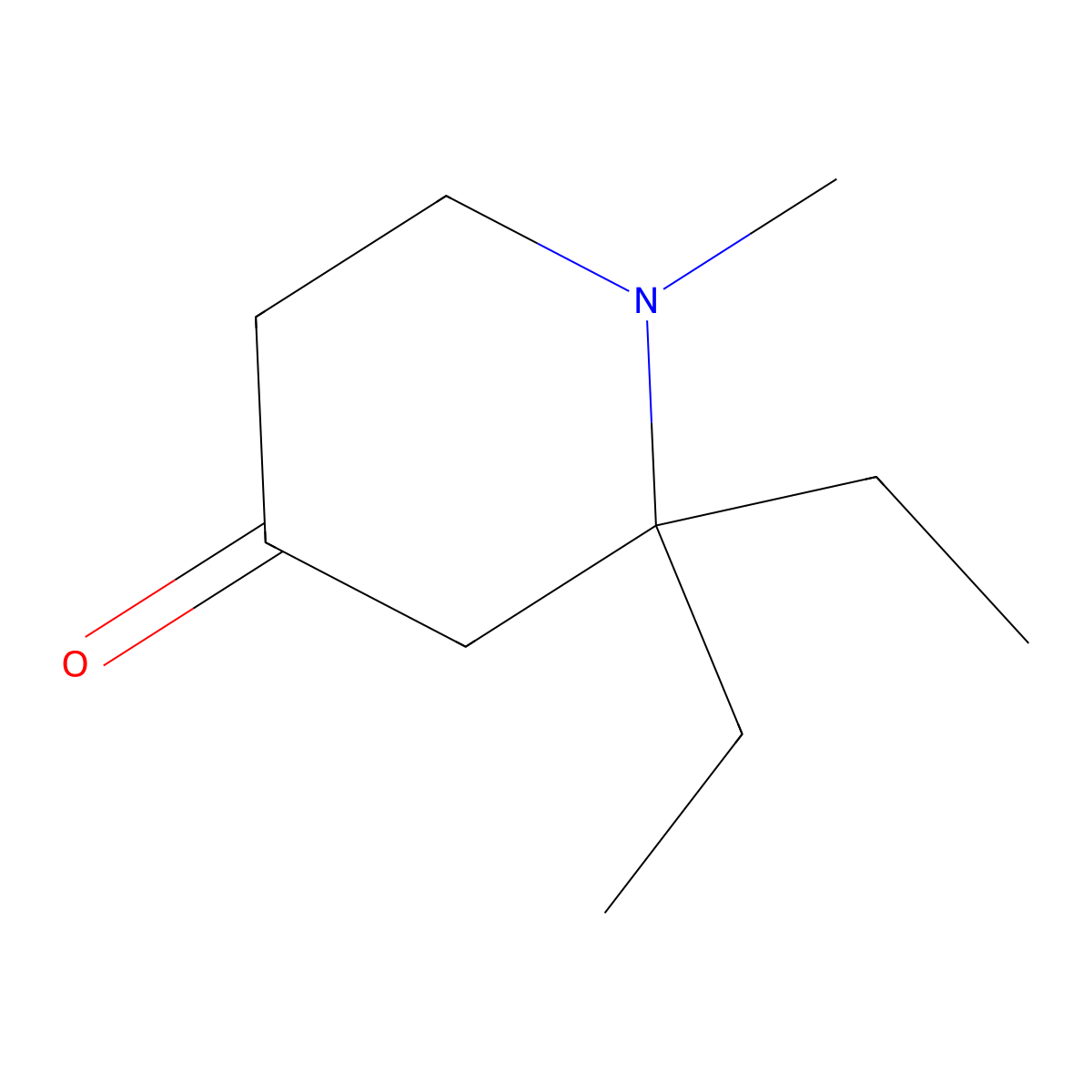 2,2-Diethyl-1-methylpiperidin-4-one molecular structure, CAS 2059937-72-1