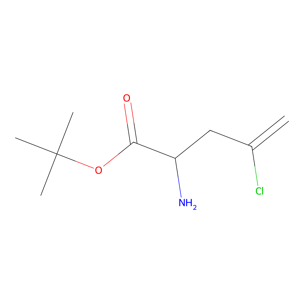 tert-Butyl 2-amino-4-chloropent-4-enoate molecular structure, CAS 2059937-76-5