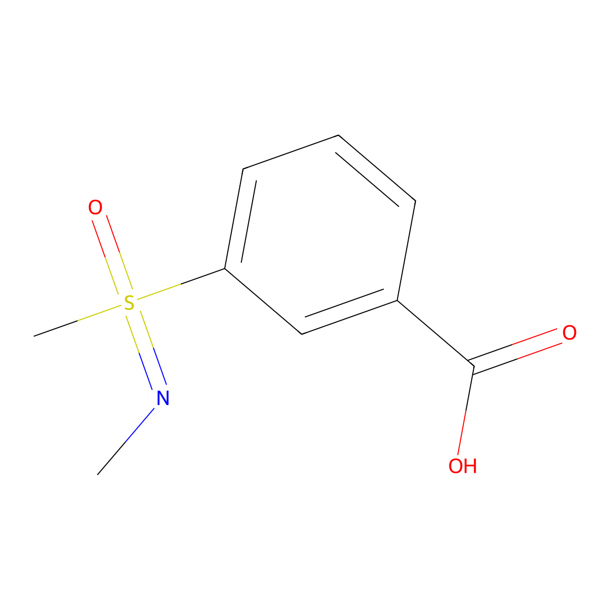 3-[Methyl(methylimino)oxo-lambda6-sulfanyl]benzoic acid molecular structure, CAS 2059937-77-6