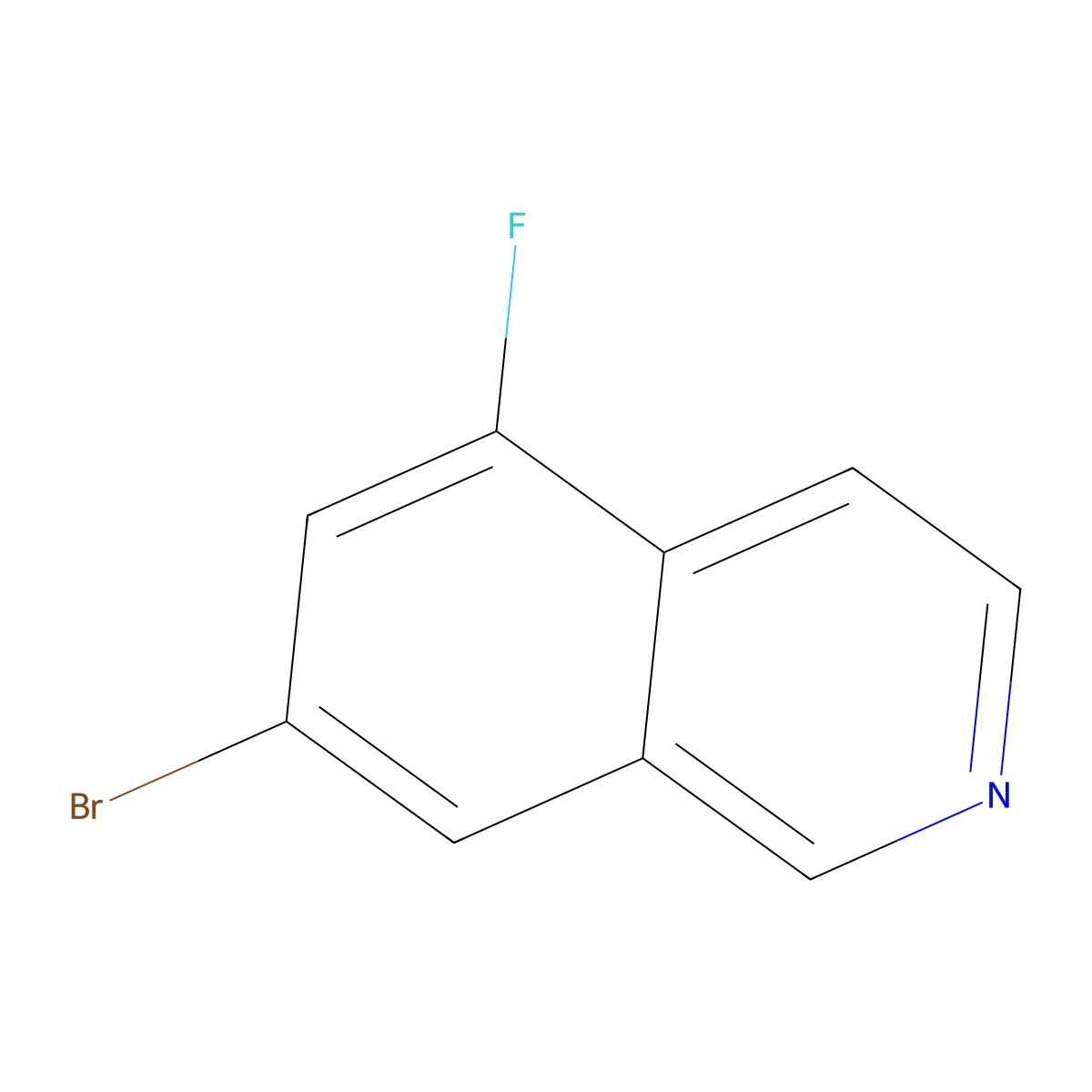 7-Bromo-5-fluoroisoquinoline molecular structure, CAS 2059937-78-7
