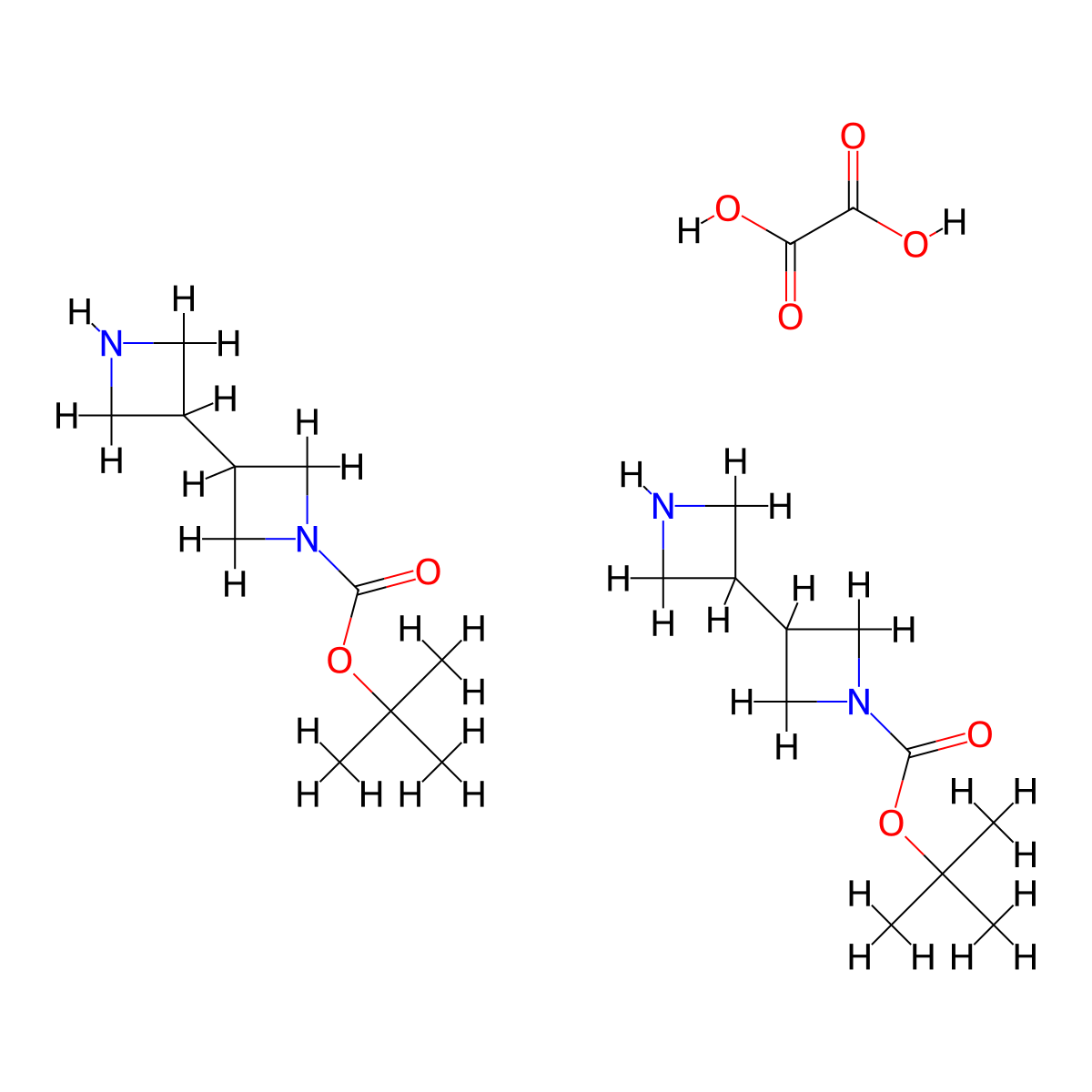 tert-Butyl [3,3'-biazetidine]-1-carboxylate hemioxalate molecular structure, CAS 2059937-79-8