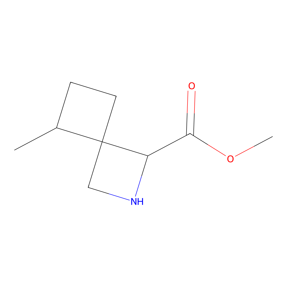 Methyl 5-methyl-2-azaspiro[3.3]heptane-1-carboxylate molecular structure, CAS 2059937-87-8