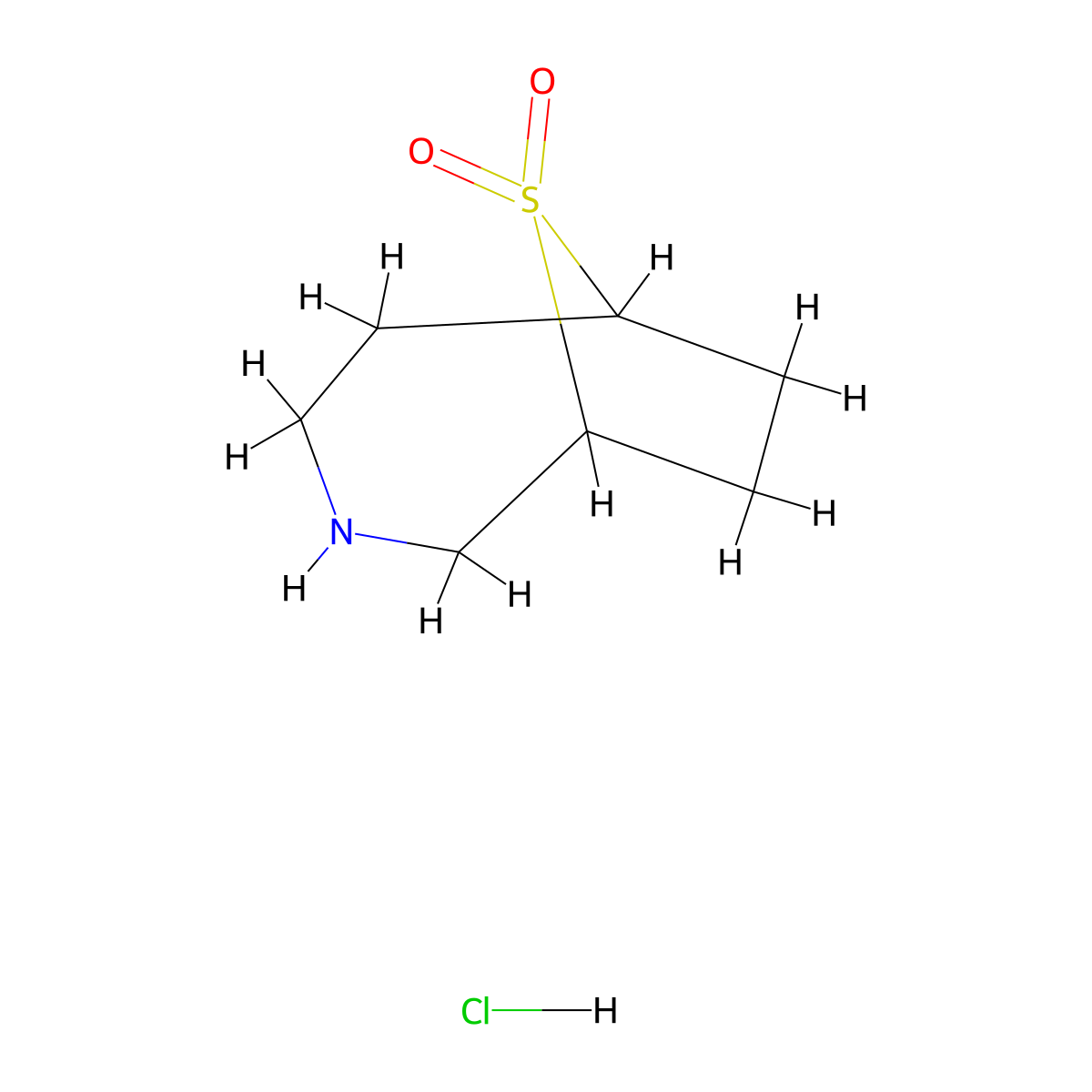 9lambda6-Thia-3-azabicyclo[4.2.1]nonane-9,9-dione hydrochloride molecular structure, CAS 2059938-06-4