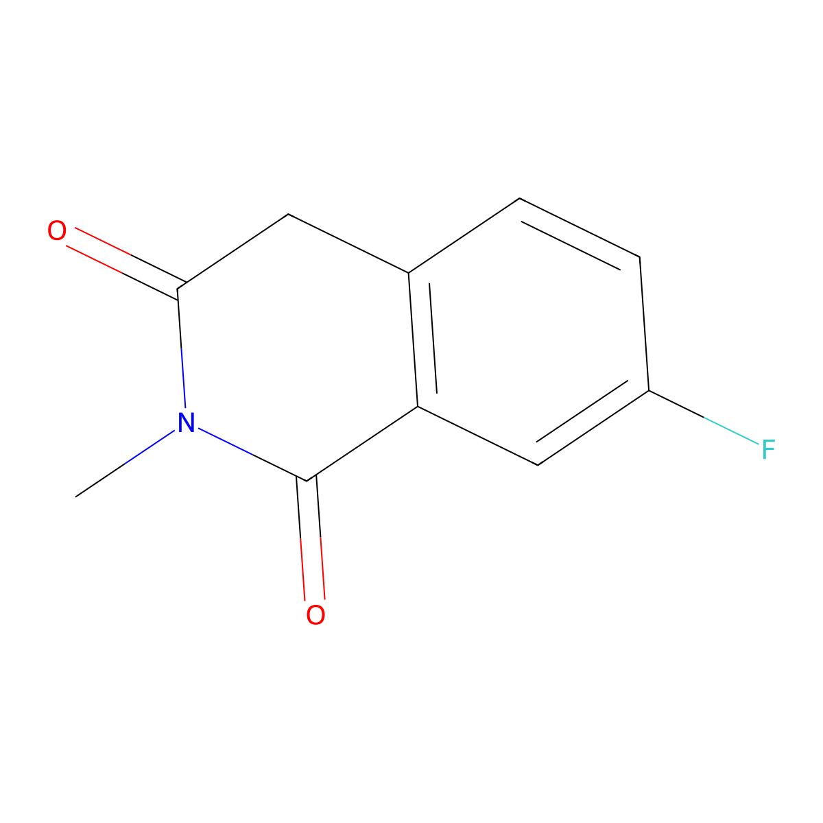 7-Fluoro-2-methyl-1,2,3,4-tetrahydroisoquinoline-1,3-dione molecular structure, CAS 2059938-08-6