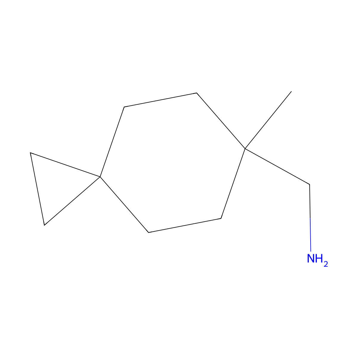 {6-Methylspiro[2.5]octan-6-yl}methanamine molecular structure, CAS 2059938-16-6