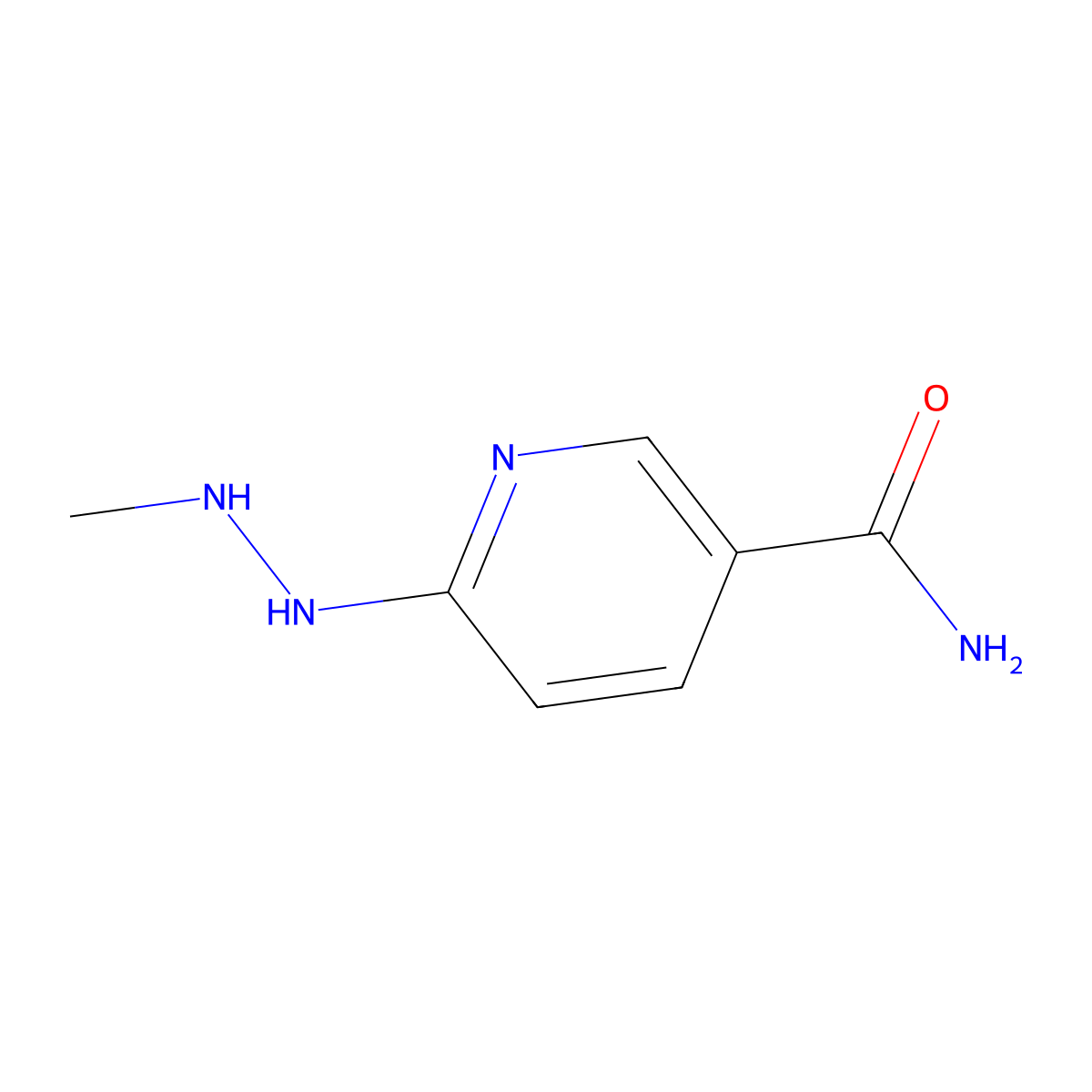 6-(2-Methylhydrazin-1-yl)pyridine-3-carboxamide molecular structure, CAS 2059938-29-1