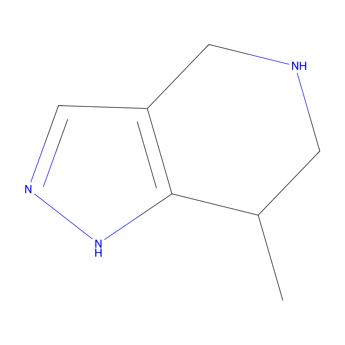 7-Methyl-2H,4H,5H,6H,7H-pyrazolo[4,3-c]pyridine molecular structure, CAS 2059938-30-4