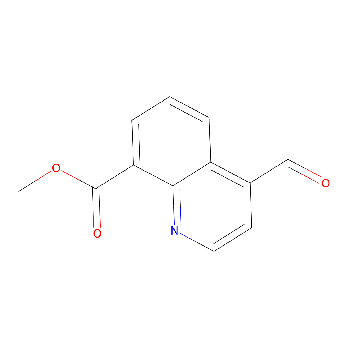 Methyl 4-formylquinoline-8-carboxylate molecular structure, CAS 2059938-40-6