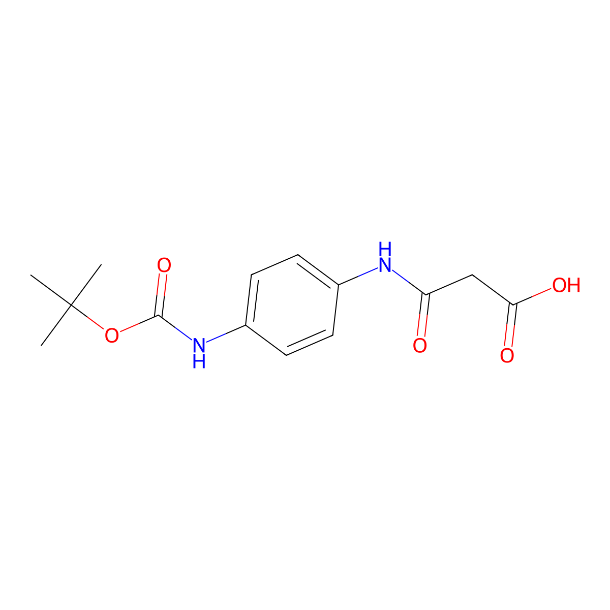 2-[(4-{[(Tert-butoxy)carbonyl]amino}phenyl)carbamoyl]acetic acid molecular structure, CAS 2059938-57-5