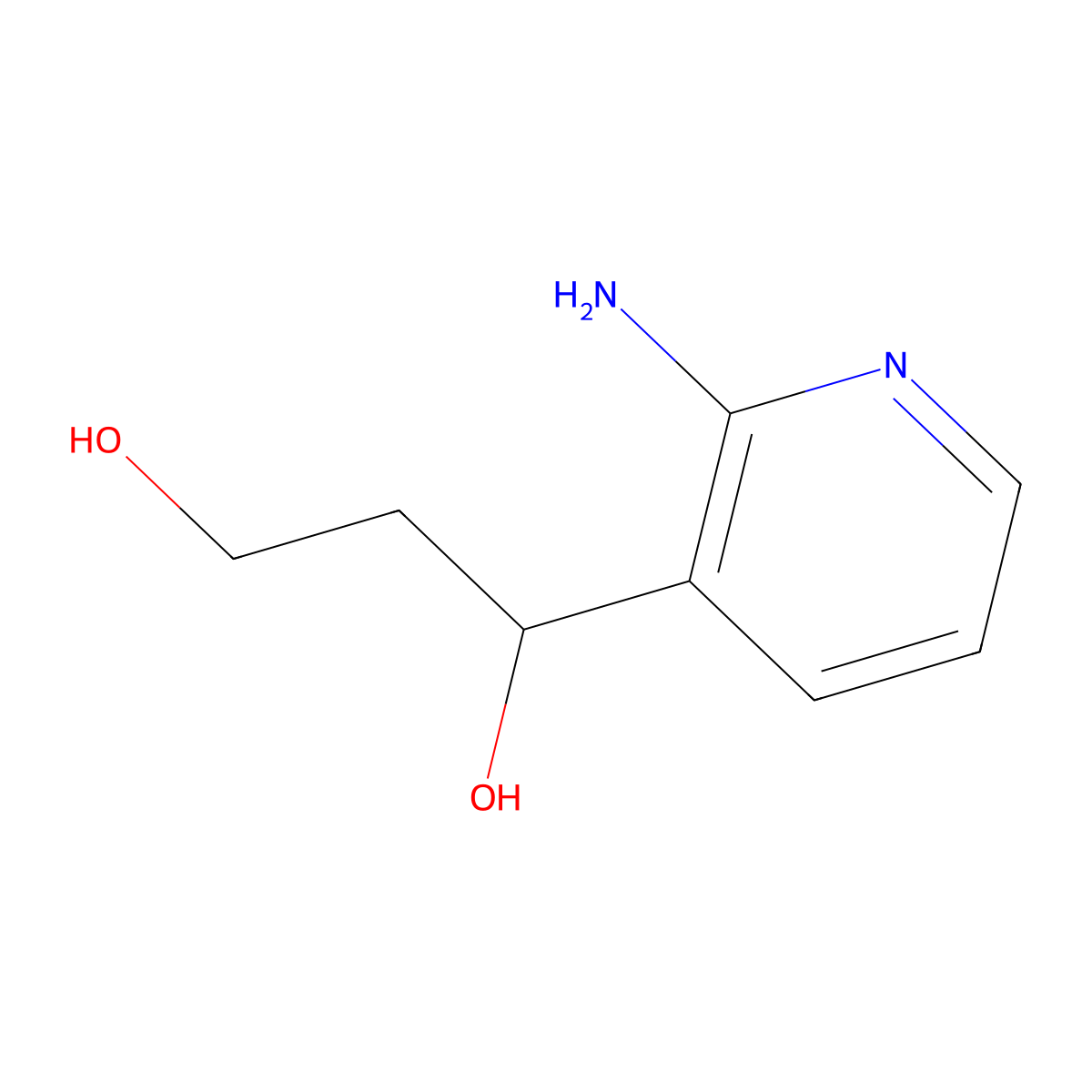 1-(2-Aminopyridin-3-yl)propane-1,3-diol molecular structure, CAS 2059938-62-2