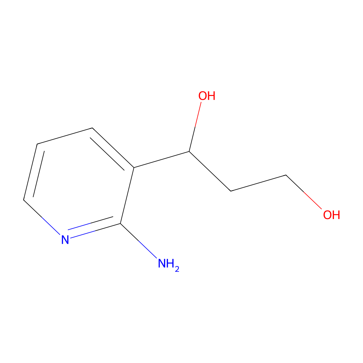 1-(2-Aminopyridin-3-yl)propane-1,3-diol molecular structure, CAS 2059938-62-2