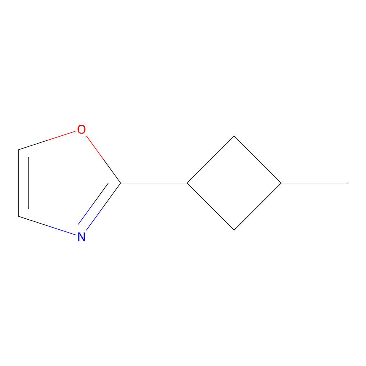 2-(3-Methylcyclobutyl)-1,3-oxazole molecular structure, CAS 2059938-68-8