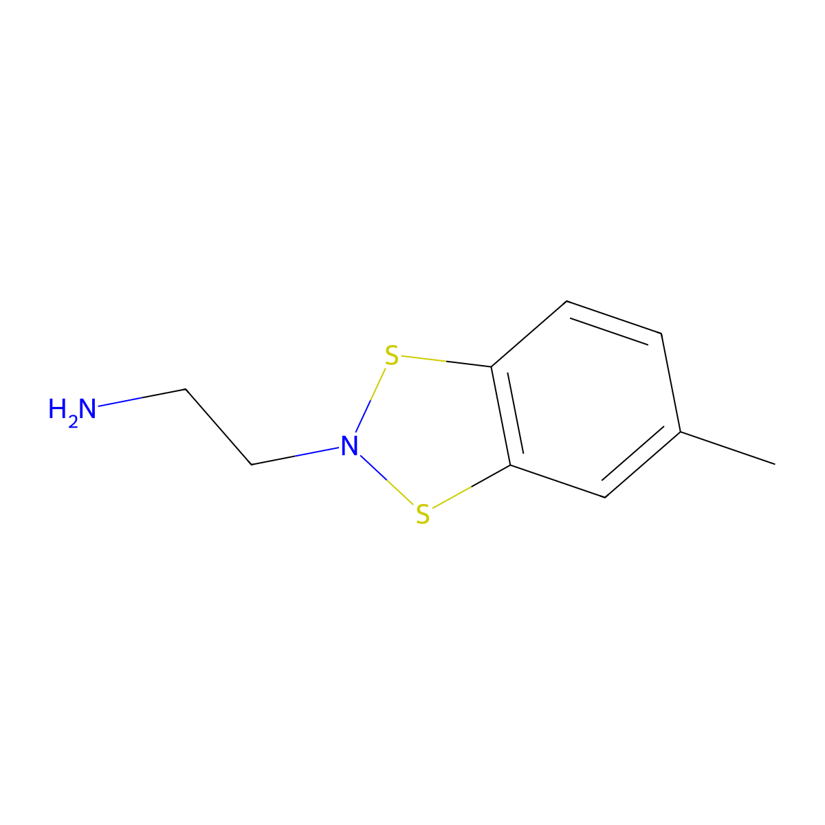 2-(5-Methyl-2H-1,3,2-benzodithiazol-2-yl)ethan-1-amine molecular structure, CAS 2059938-72-4