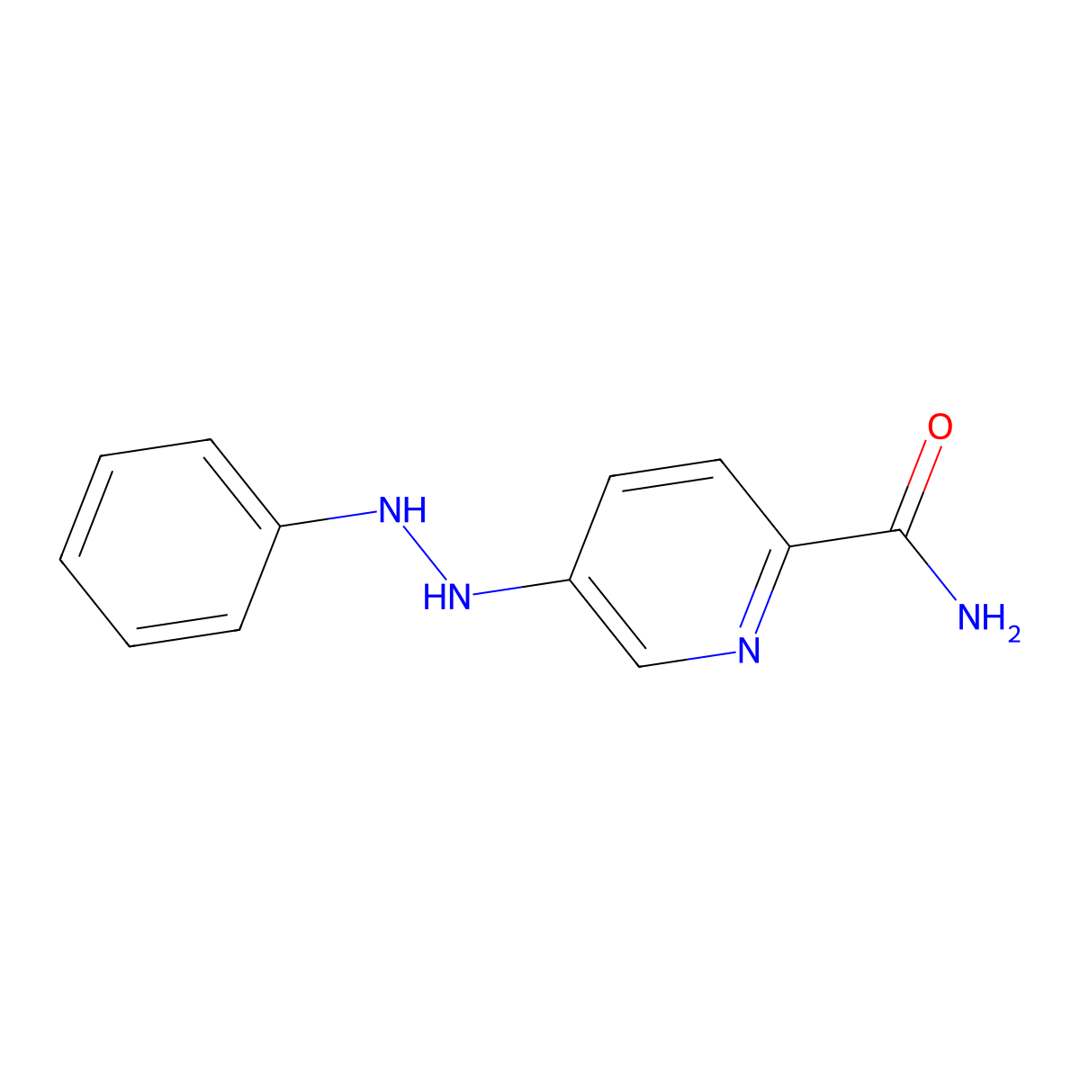 5-(2-Phenylhydrazin-1-yl)pyridine-2-carboxamide molecular structure, CAS 2059938-81-5