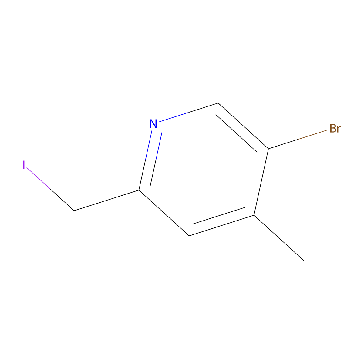 5-Bromo-2-(iodomethyl)-4-methylpyridine molecular structure, CAS 2059938-95-1