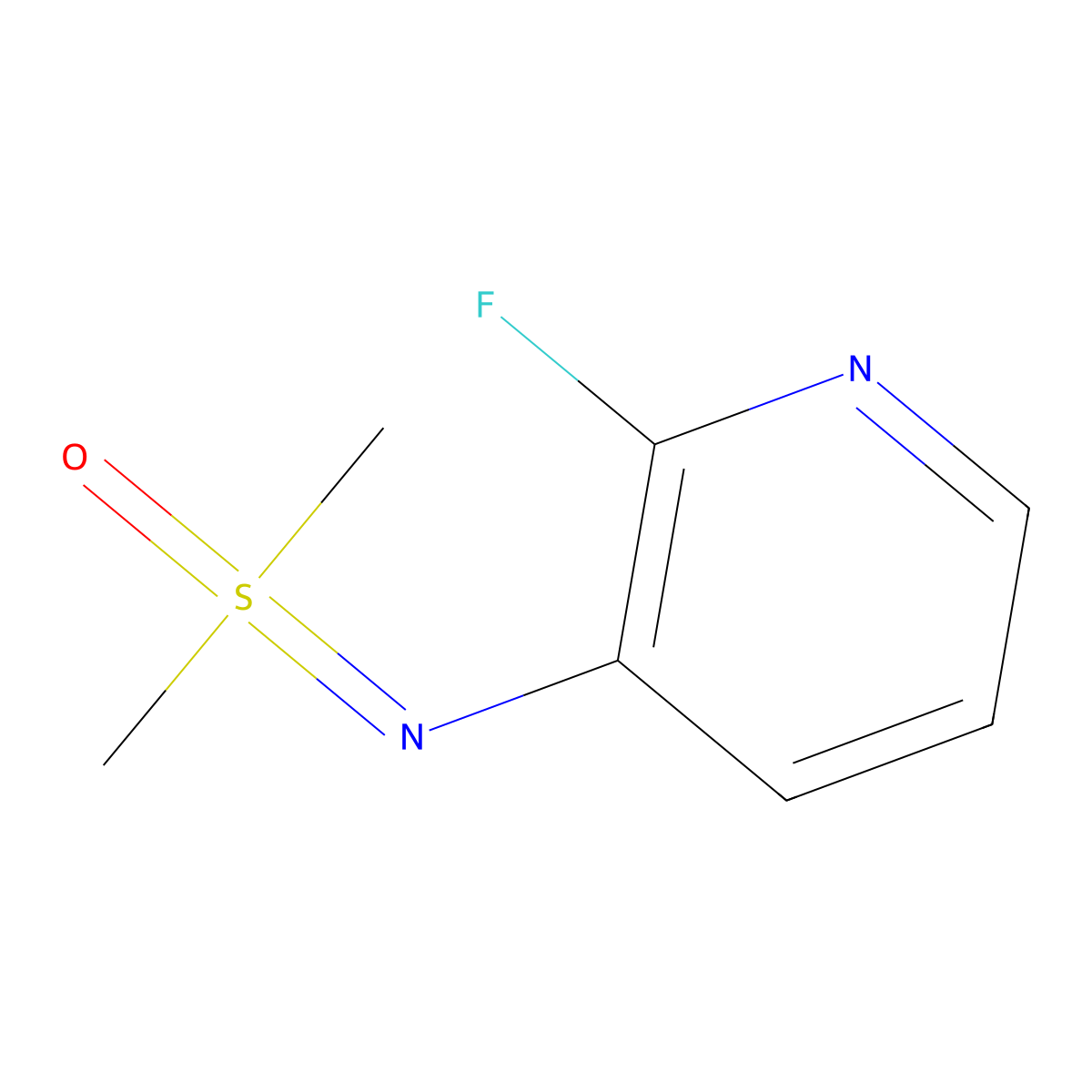 [(2-Fluoropyridin-3-yl)imino]dimethyl-lambda6-sulfanone molecular structure, CAS 2059939-30-7