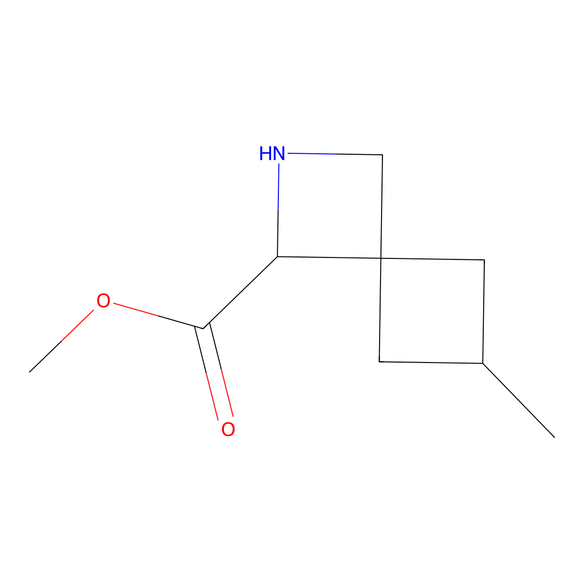 Methyl 6-methyl-2-azaspiro[3.3]heptane-1-carboxylate molecular structure, CAS 2059939-33-0