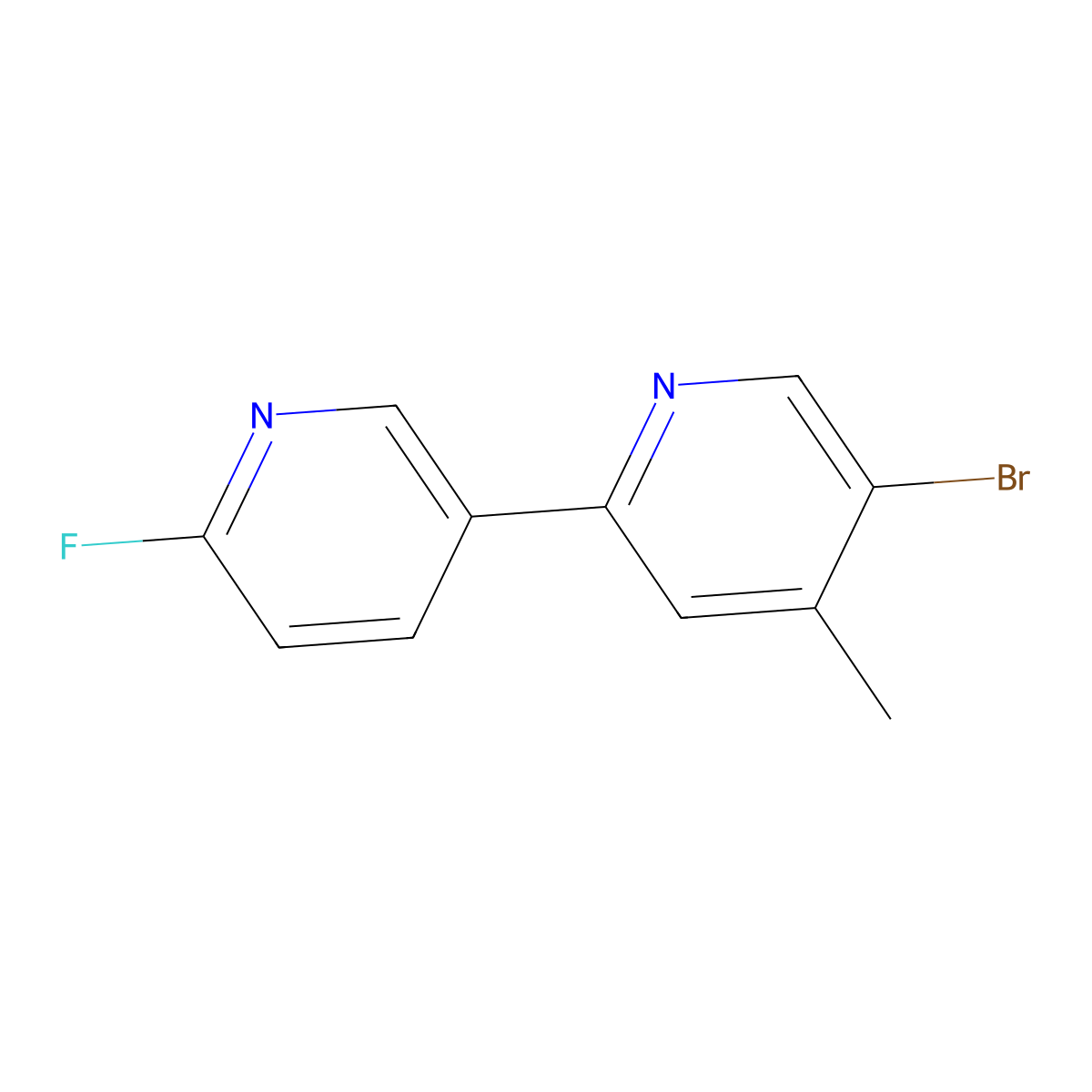 5-Bromo-2-(6-fluoropyridin-3-yl)-4-methylpyridine molecular structure, CAS 2059939-34-1