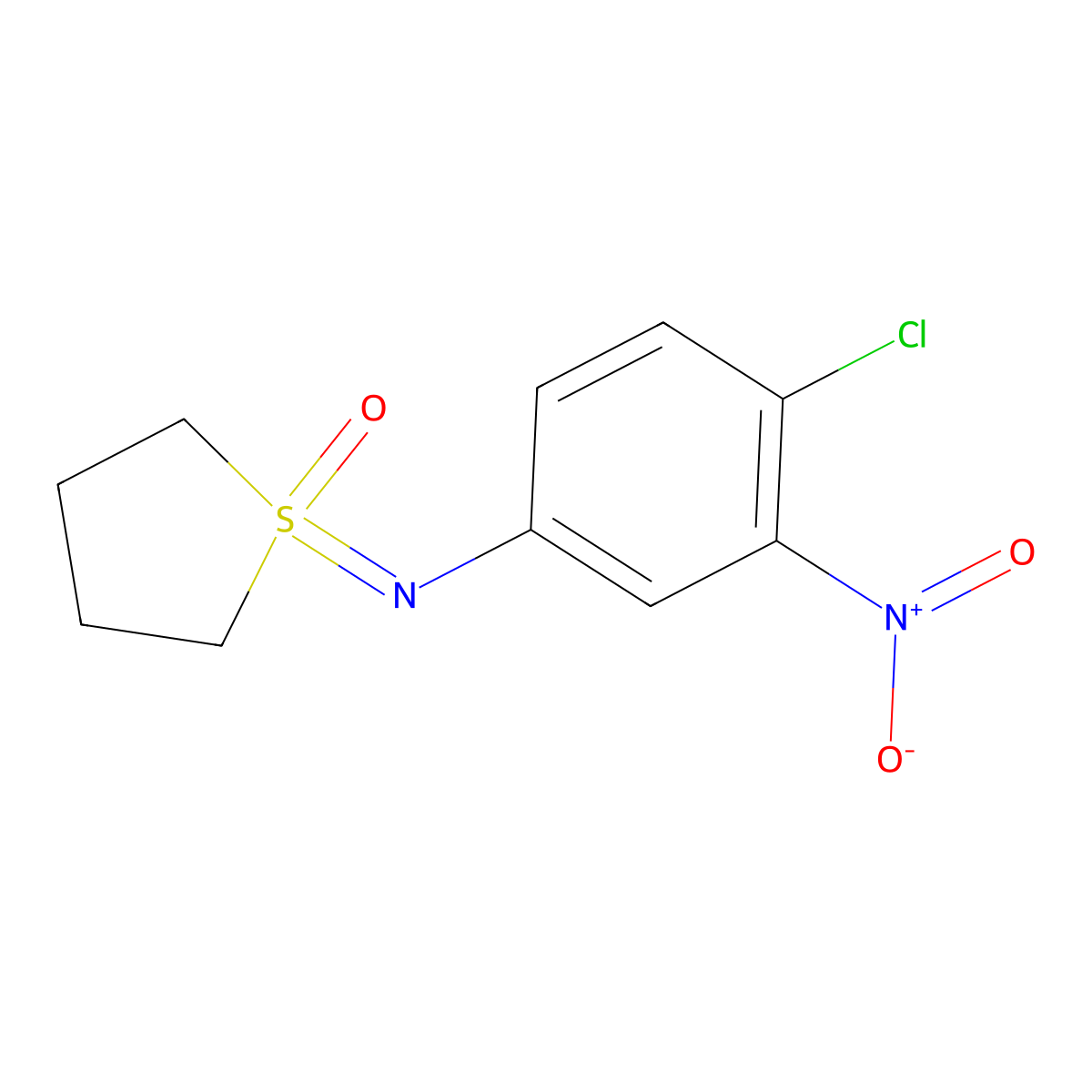 1-[(4-Chloro-3-nitrophenyl)imino]-1lambda6-thiolan-1-one molecular structure, CAS 2059939-45-4