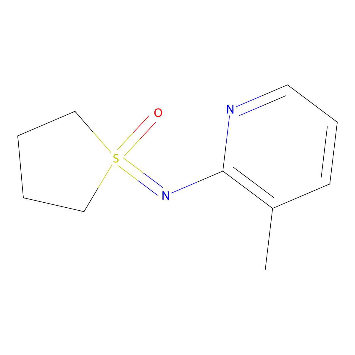 1-[(3-Methylpyridin-2-yl)imino]-1lambda6-thiolan-1-one molecular structure, CAS 2059939-48-7