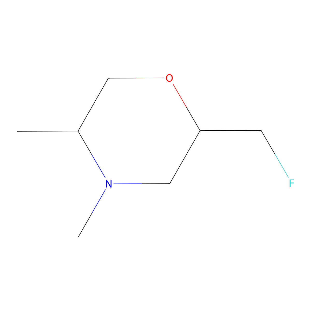 2-(Fluoromethyl)-4,5-dimethylmorpholine molecular structure, CAS 2059939-50-1