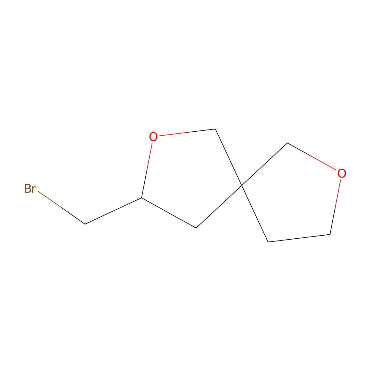 3-(Bromomethyl)-2,7-dioxaspiro[4.4]nonane molecular structure, CAS 2059939-63-6
